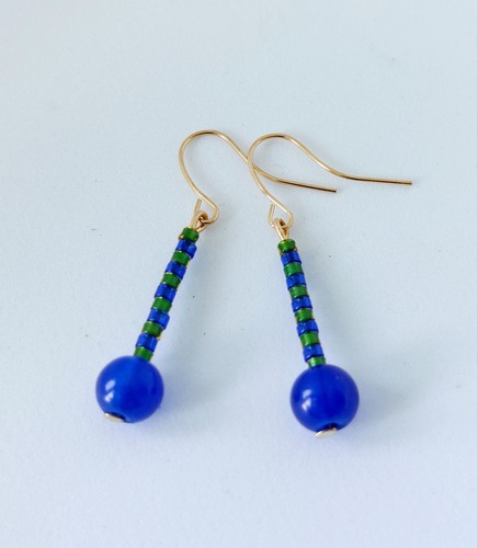 Cobalt blue earrings - cobalt,