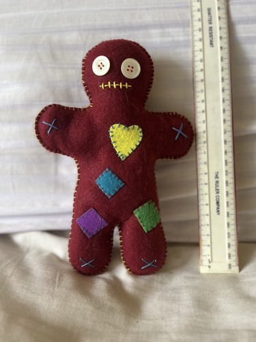 Maroon voodoo pagan doll - maroon,