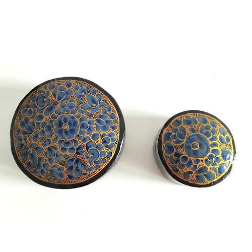 Small hand painted round - painted,