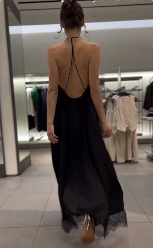Zara long coll open back - zara,