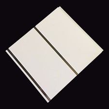 Gloss White With Chrome 8mm Ceiling Panels Cladding Bathroom Shower Wall Panels