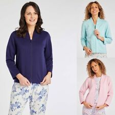 Ex Bonmarche Diamond Quilted Bed Jacket Top with Zip Through Fastening