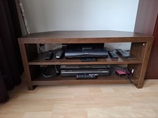 Next Home Stores Mango Corner TV Stand Display Unit Walnut Dark Wood 42" screens