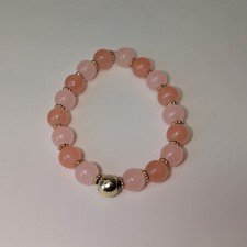 Handmade Peach Pink Glass Bead