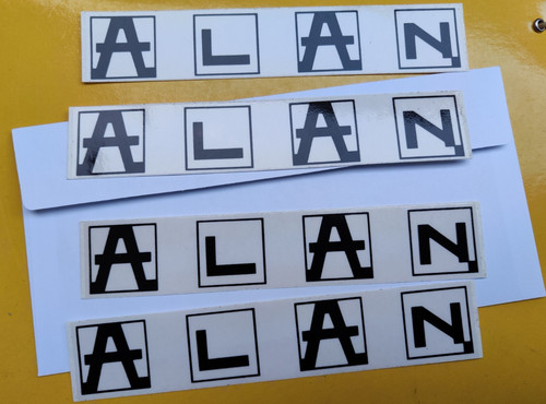 Alan brand decals size - alan, x
