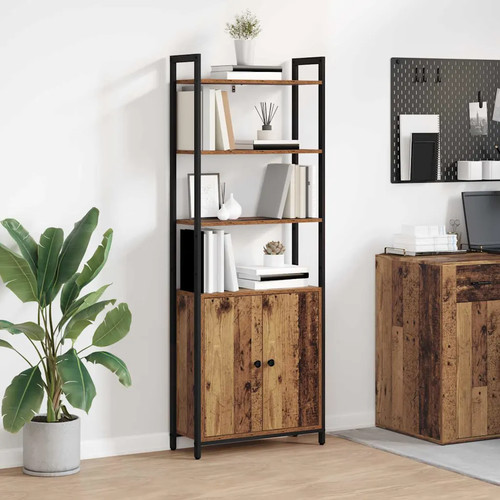 Walplus old wood book cabinet - old,