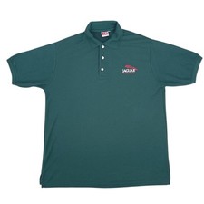Vintage Jaguar F1 Racing Polo Shirt Green Formula One Cotton Top Mens XL