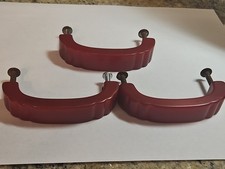 SET OF 3 VINTAGE ART DECO RED