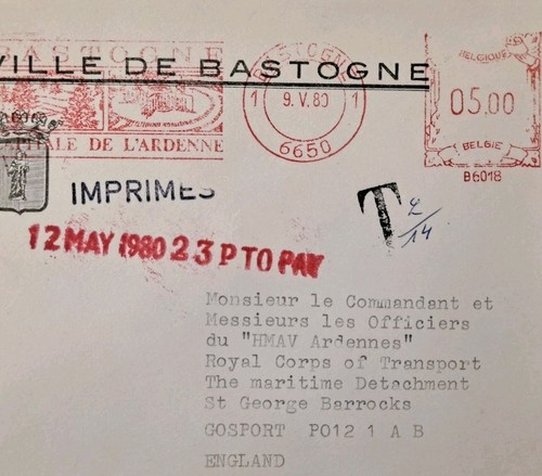 Bastogne 1980 postage - bastogne,
