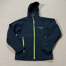 Columbia Jacket Mens Medium Black Yellow Omni Shield Windwall Titanium Hiking
