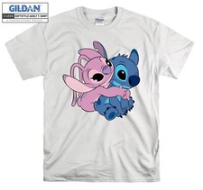 Lilo And Stitch Cute Angel And Stitch Hugg Hoodie Tshirt Men Women Unisex AB337