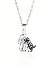 Dog Necklace - Silver & Black