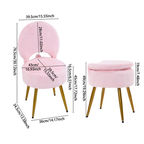 Faux rabbit fur vanity - rabbit,