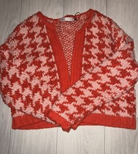 Zara Pink&red Dogtooth
