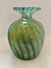 Mdina Glass Vase Crysal Blue