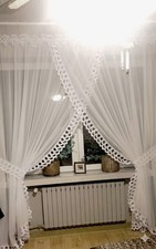 Elegant White Voile Curtain