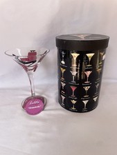 LOLITA Martini Glass Hand Painted Shopaholic Recipe