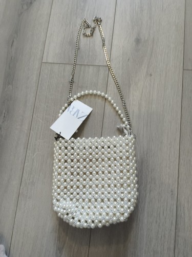Bnwt zara pearl bucket bag - zara,