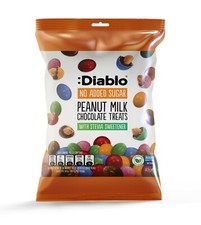 Diablo Peanut Milk Chocolate Treats |No Added Sugar| Sweetened with Stevia  40g.