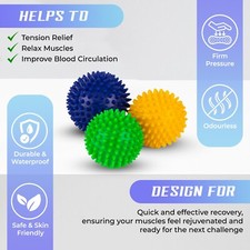3 x Spiky Massage Ball Spikey
