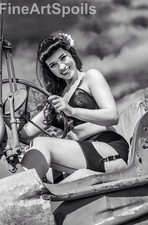 Pinup beautiful girl sitting