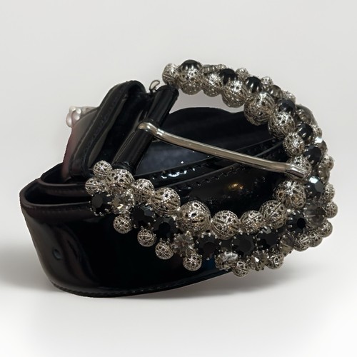 Nanni black patent - patent, stone