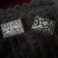 Collection Of 2 William Morris Collection' Bone China Trinket Boxes