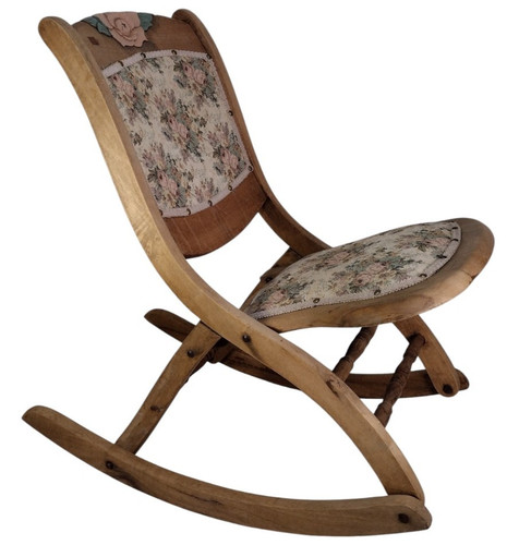 Antique folding rocking - antique, chair
