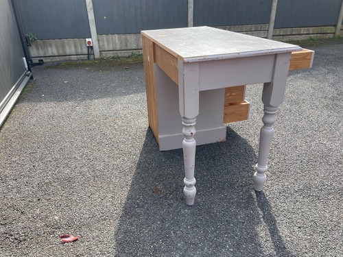 Painted pine writing desk with