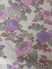 Vintage Sanderson Fabric Length 2 Metres Pastel Blooms