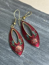 Sea Gems Red Enamel Dangle