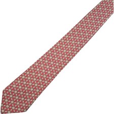 Hermes Tie Red 3.5 Inch Wide