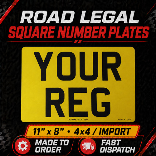 Square number plates - square,