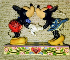 Disney Traditions,Jim Shore, Minnie+Mickey Mouse figure,"Smooch For My Sweetie"
