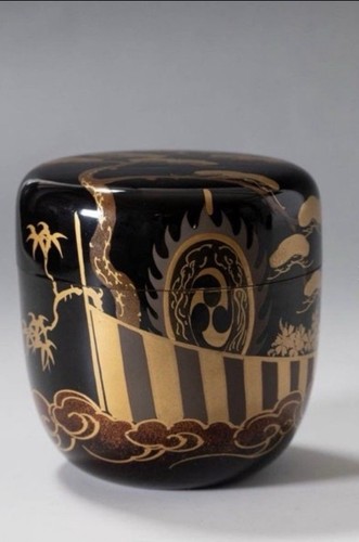 Japanese black gold lacquer - japanese, &