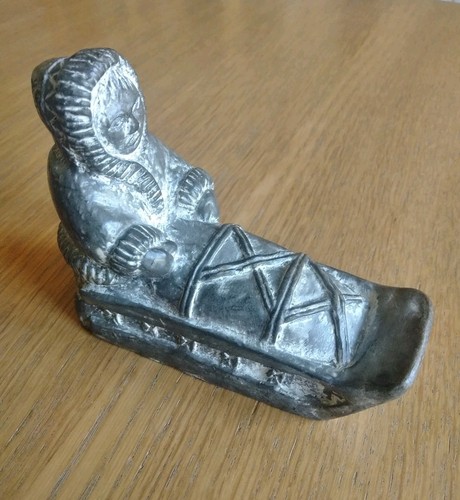 Inuit figure sled handmade - inuit,