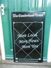 ORIGINAL STEEL THE CUMBERLAND NEWS BILLBOARD