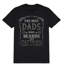 The Best Dads Have Beards & Tattoos T-Shirt Mens Gift Father Day Christmas