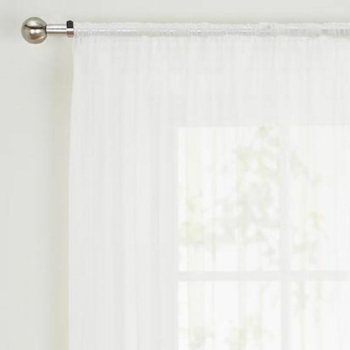 White voile curtain sold - , by