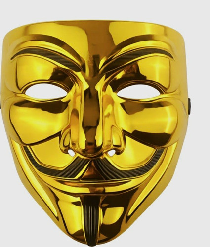 Gold guy fawkes adult - gold, unisex