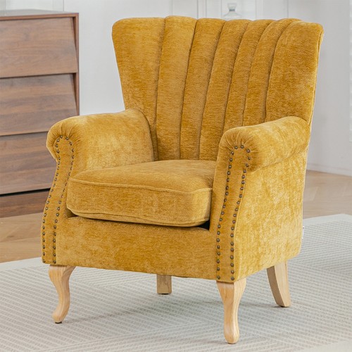 Chenille accent armchair - chenille,