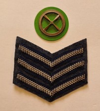 Post-WW2 Royal Air Force RAF Apprentice/Boy Entrant Sergeant Stripes & Badge