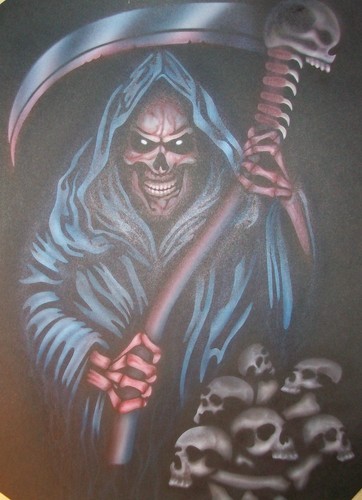 Death scythe skeleton skulls - death,