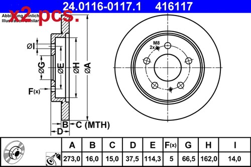 Pcs front brake disc - pcs,