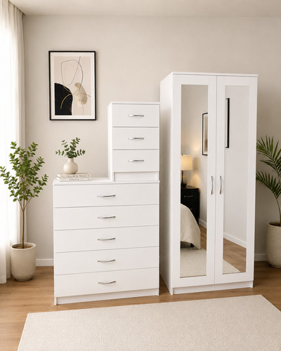 Ready assembled white wardrobe - ready,