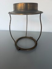 antique brass shade carrier oil lamp