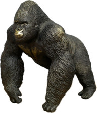 Silverback Mountain Gorilla Resin Ornament – Striking Wildlife Decor