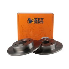 2x Brake Discs Solid For Opel