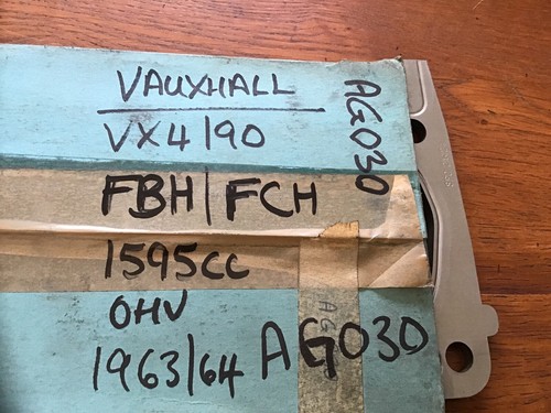 Vauxhall vx4 1595cc head - 1595cc,