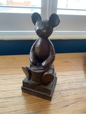 Hand Carved Wooden Teddy Bear